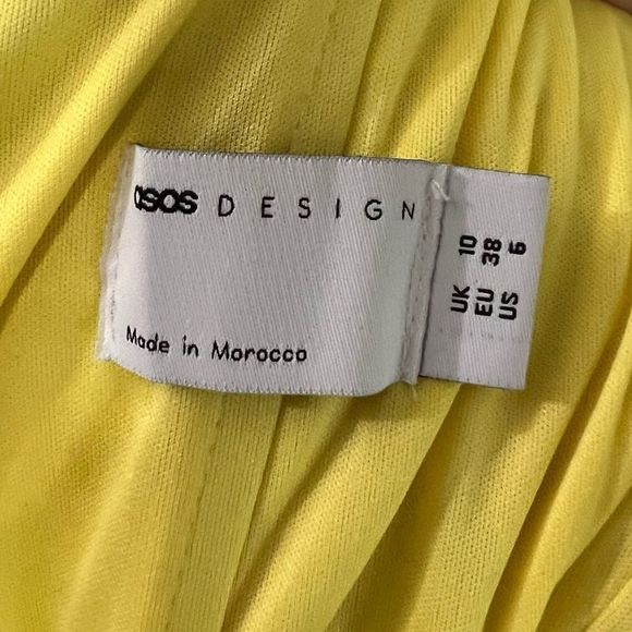 ASOS Design Mesh Ruched Bandeau Strapless Maxi Floral Dress Size 6 - Picture 9 of 14